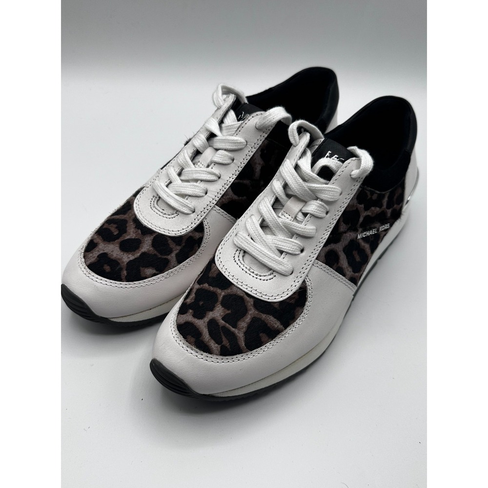Michael Kors Leopard Skin Casual Walking Sneakers Size 8 SKU 267